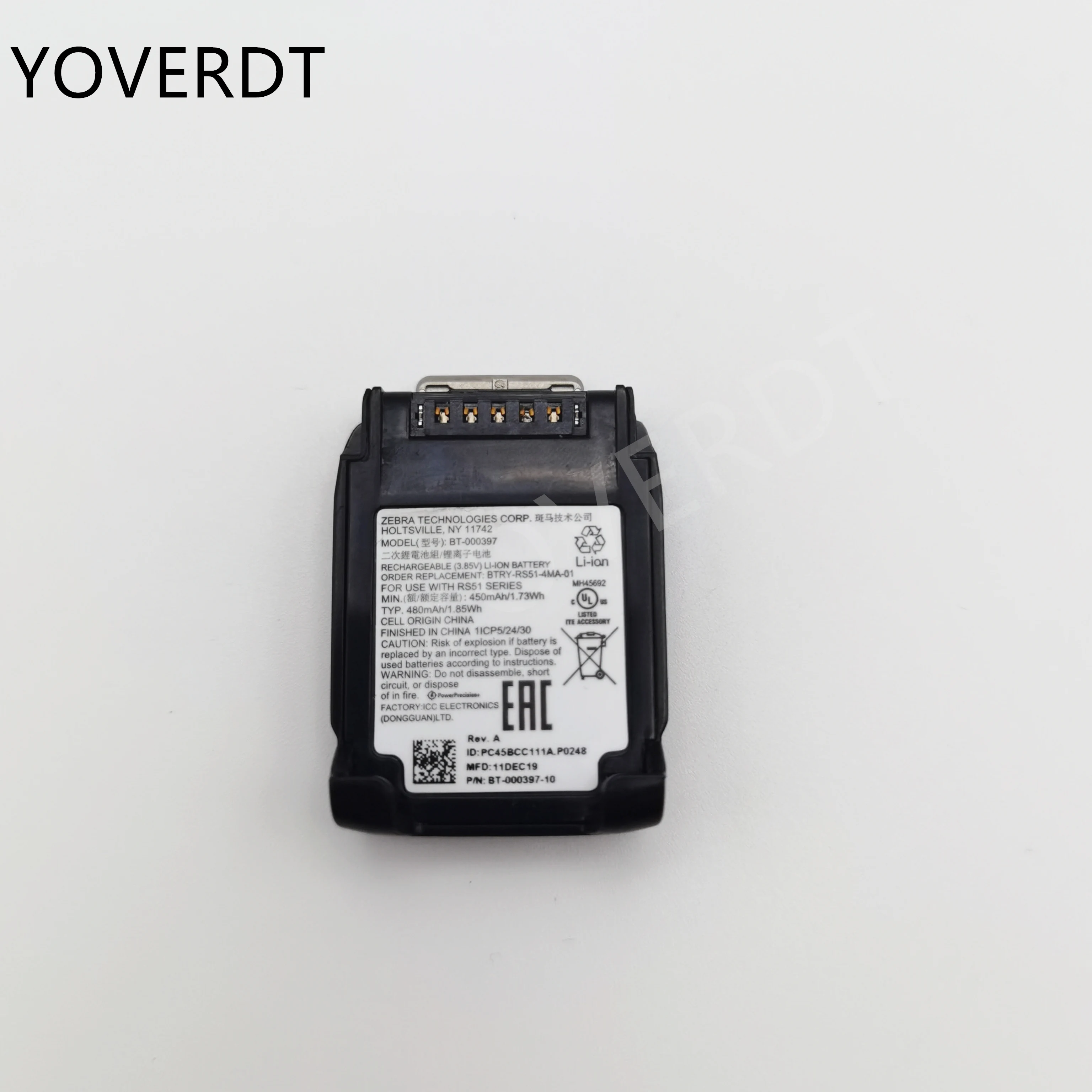 Bateria Original para Zebra Rs51 Rs5100 Bt000397 Btry-rs514ma-01 - Imagem 5