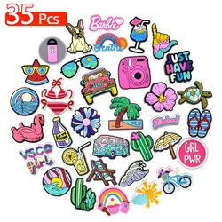 Charming Summer Cartoon Shoe Accessories - Set of 35/30 Pieces (35Pcs Set)