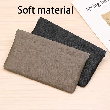Borsa portaoggetti in pelle PU per portafoglio lungo passaporto porta documenti patente di guida cavo dati borsa cosmetica per donna uomo