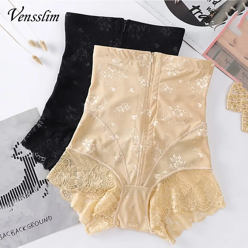 Vensslim Reißverschluss und Haken, doppelte Kontrolle, Kompressionshöschen, Damen, Bauchtrimmer, Body Shaper, Shorts, Taillentrainer, Po-Lifter – Detail 6