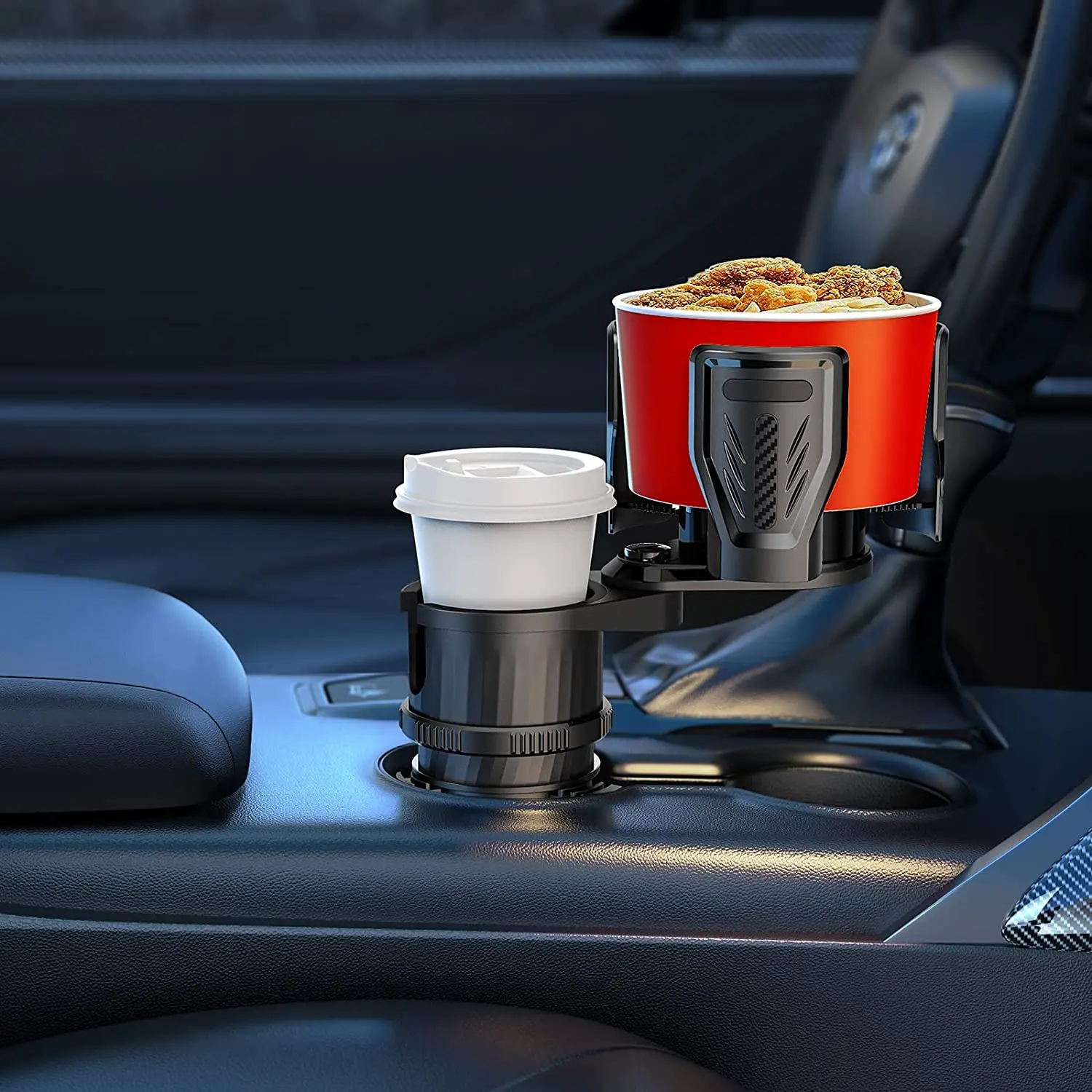 Vehicle-mounted Water Cup Drink Holder Expander Adapter 360 Degrees  Rotating Car Dual Cup Water Bottle Organizer Adjustable - AliExpress