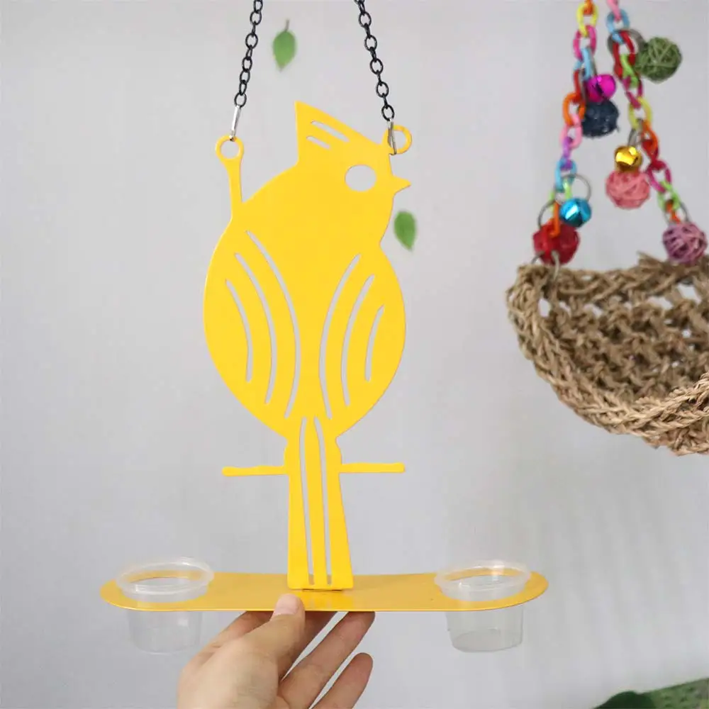 Weatherproof Hanging Oriole Bird Feeder Spill Proof PP Bowls Metal Bird Feeding Platform Decorative Dual Feeding Trays