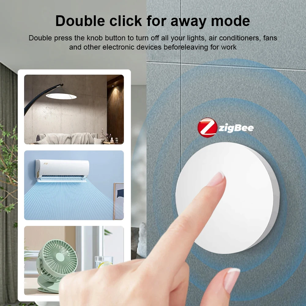 Smart Zigbee Button Scene Switch Voice Control Tuya Wireless Button Smart Life A