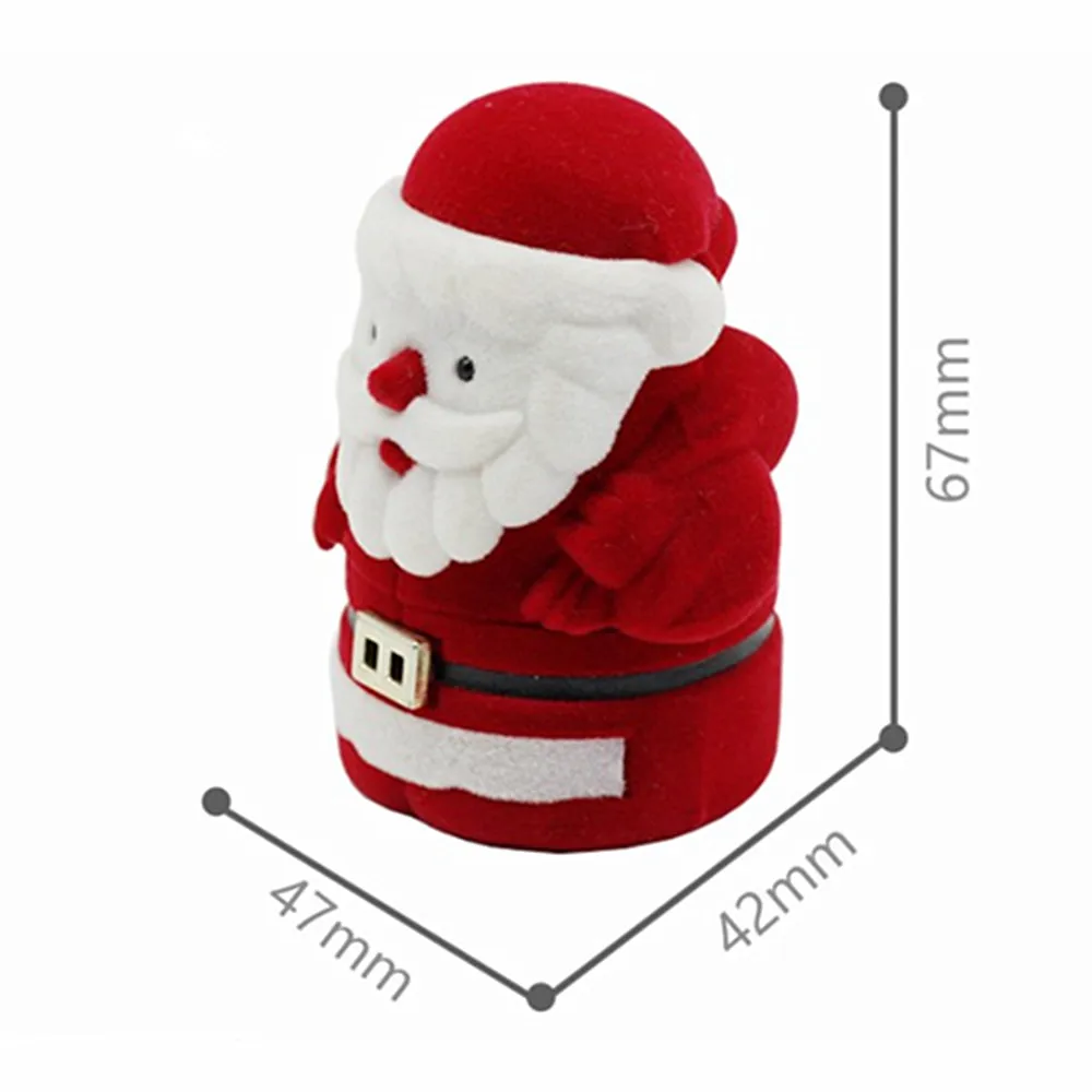 Christmas Velvet Jewelry Packaging Box Snowman Santa Claus Xmas Tree Ring Earring  Storage Organizer Case Display Container Gift - AliExpress