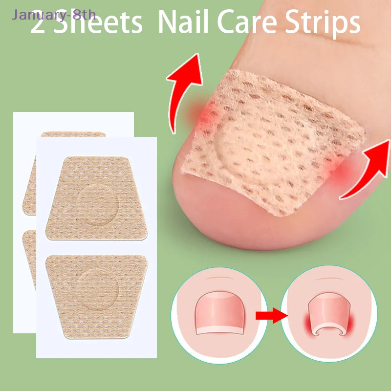 

2 Sheets Ingrown Toenail Toe Correction Stickers Nail Art Foot Patches Feet Care Paronychia Treatment Recover Pedicure Foot Tool