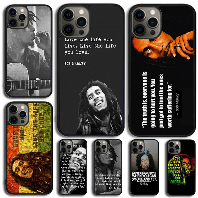 Чехол для телефона с цитатами Боб Марли Раста регги чехол iPhone SE 2020 X XR XS 11 12 13 Mini Pro