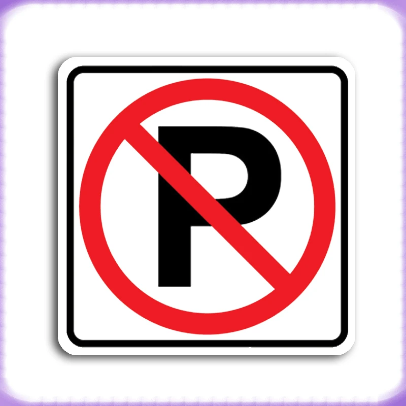 No Parking Car Stickers Car Styling Vinyl Warning Violation Segno Di Traino Decalcomania Copertura Graffi Impermeabile Fine Decor Pvc 13 X13Cm