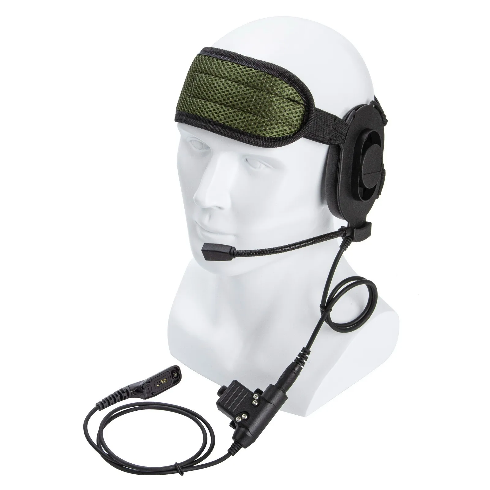 

Radio Headset Earpiece Microphone for Motorola XiR P8268 8260 APX 7000 8000 U94 PTT+7.1mm HD01 Tactical Bowman Elite II