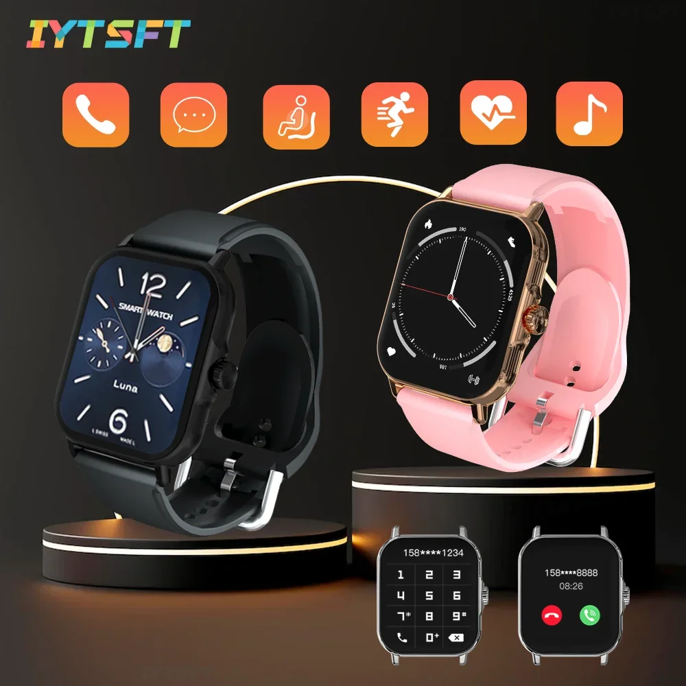 H6 New Smart Watch HD Screen Bluetooth Voice Call Heart
