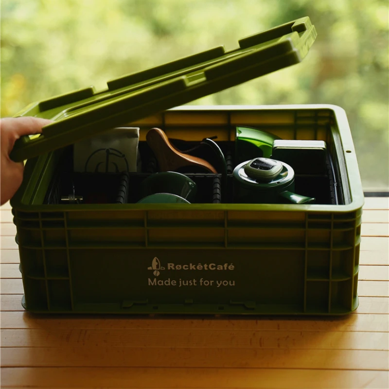 

Light Luxury Family Camping Storage Box Stackable Outdoor Bins Increase Capacity Home Organizer Containers