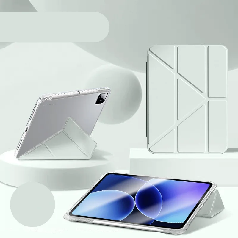 Clear Acrylic Stand Cover with Pencil Holder - Protective Tablet Case