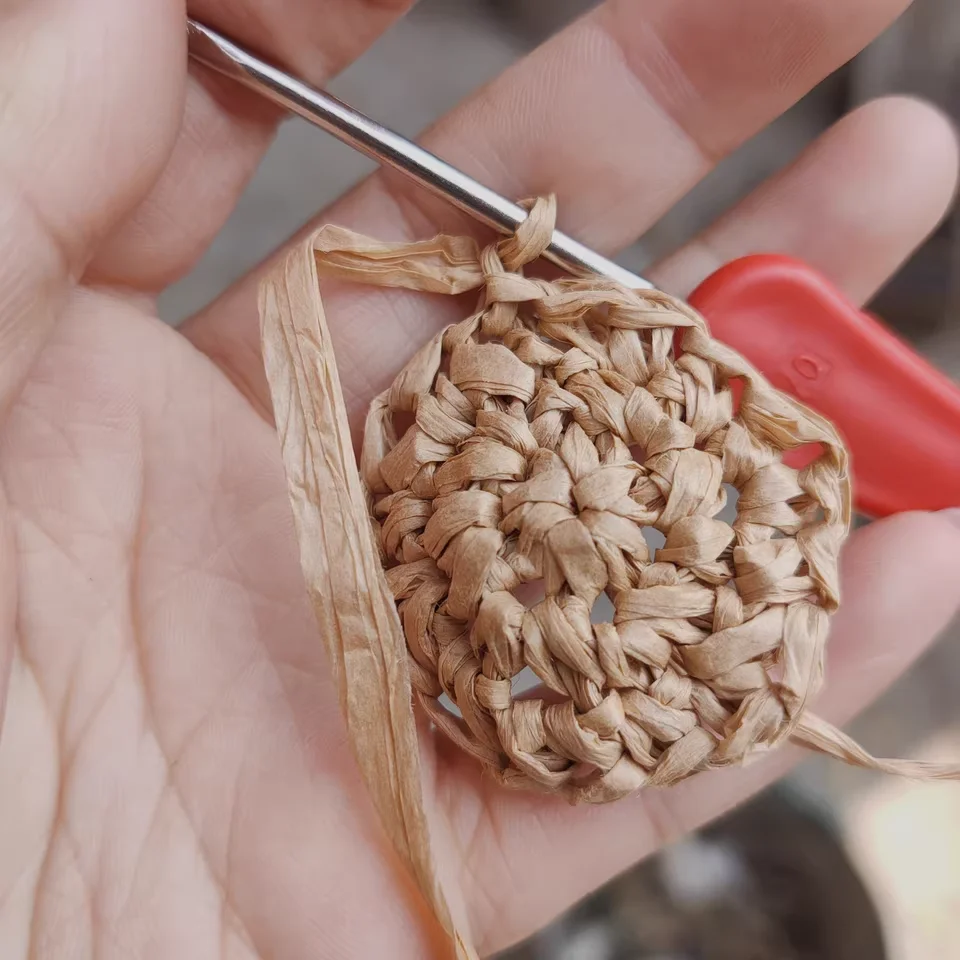 Natural Raffia Straw Yarn for Knitting and Crocheting