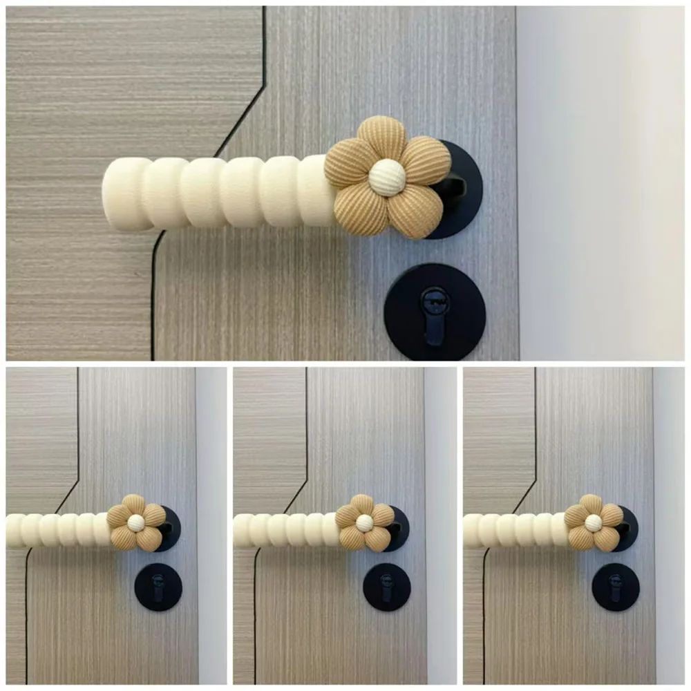 Winter Anti-static Door Knob Covers Cute Cartoon Decoration Room Doorknob Protective Sheath Metal Warmer Handle Cover EVA 1Pc