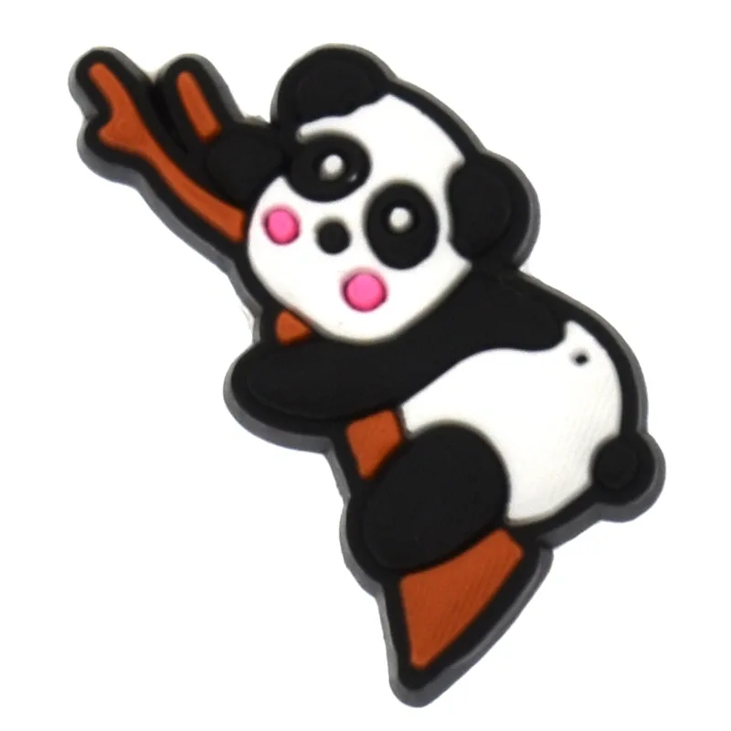 11 Stück niedliche Panda-Stil-Charms-Dekorationspakete für Kinder und Erwachsene, Lochschuhe, bezauberndes Set, Slipper-Sandalen, Zubehör, Großhandel, Großpackung – Detail 12