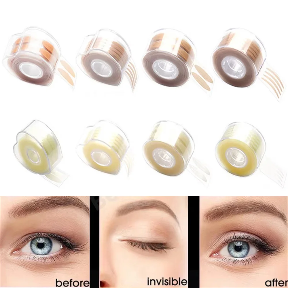 Eye Lift Strips Double Eyelid Tape 600pcs Clear Gray Eyelid Stripe Big Eyes Invisible Double Fold Sticker Makeup Tool Double Fold Eyelid Tape