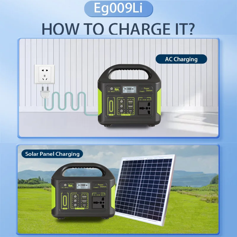 Portable Solar Generator 300W 256Wh 204Wh with LifePo4 Battery 220V 100V Mobile
