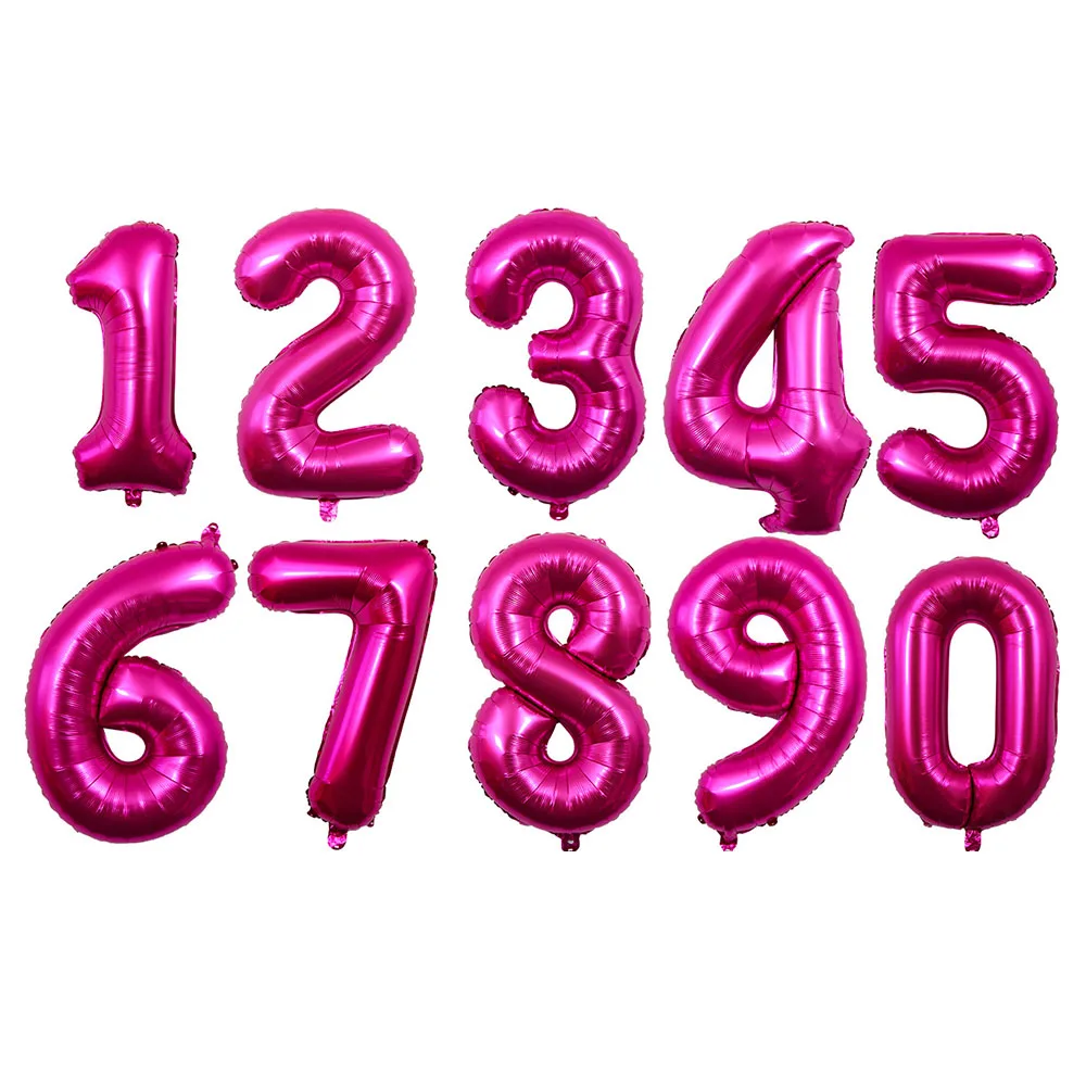 thumbnail image 1 of Globos con números de 32 pulgadas 1 2 3 4 5 6 7 8 Globos de helio con dígitos numéricos para baby shower Fiesta de cumpleaños Decoración para bodas Suministros, 1 of 5