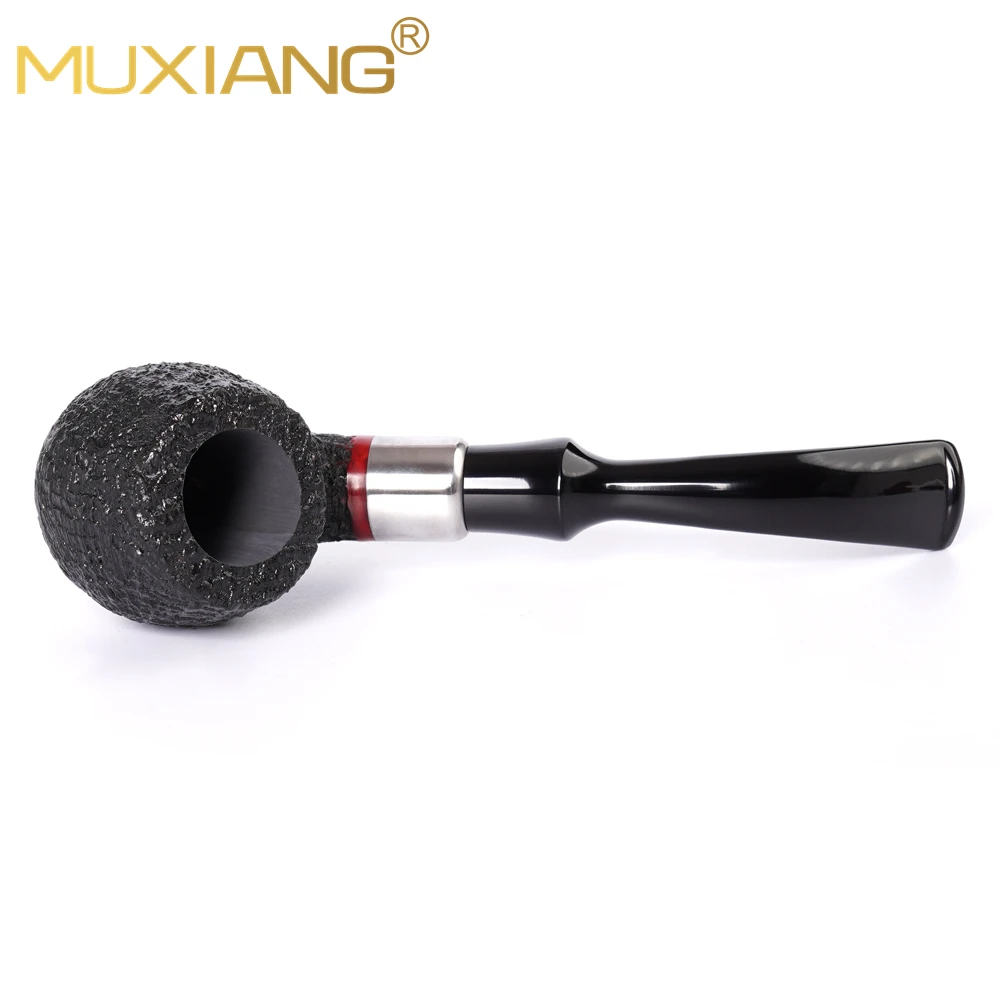 briar wood tobacco pipe 9mm pipe channel solid wood pipe curved handle acrylic pipe mouth Father's Day gift Peterson SYSTEM Pipe 6