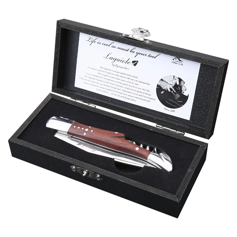 Laguiole Corkscrew Bottle Openers Stainless Steel Wine Knives Porket