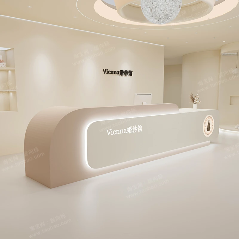 Nordic Luxury Reception Desks Checkstand Coffee Shop Customer Shop Counter Beauty Salon Atril Furniture Comptoir D'accueil FYRD