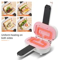 Sandwich Maker Mini Baking Pan Spill Proof Bread Hot Dog Toaster Double Sided Panini Press Non Stick for Breakfast 1