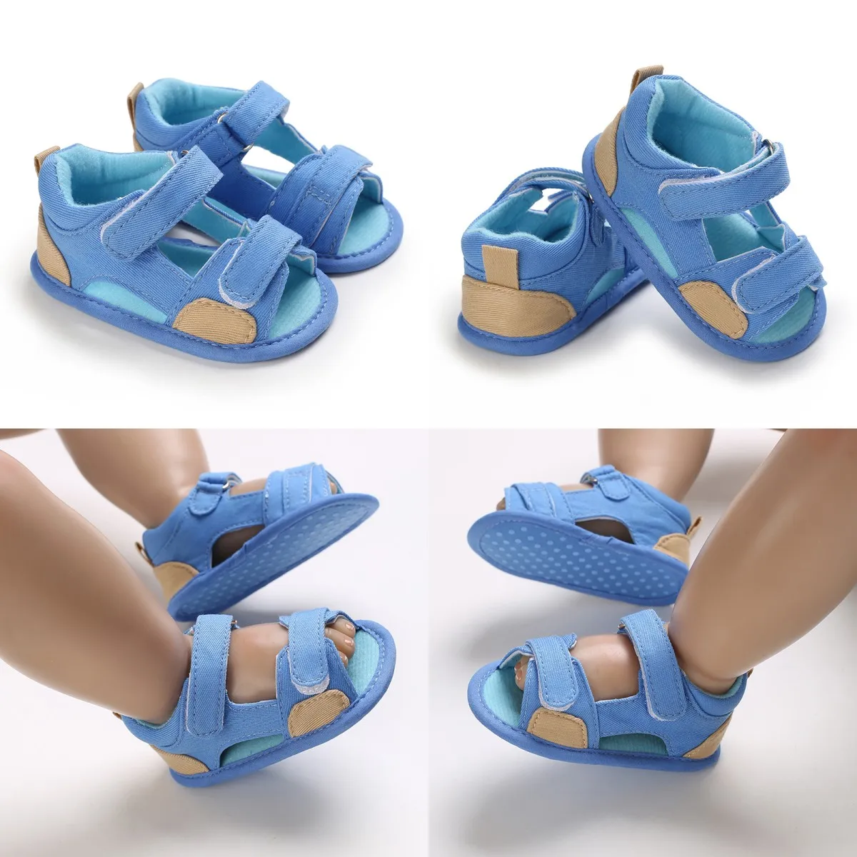 Nuovi sandali estivi neonato ragazzi ragazze scarpe Casual suola morbida traspirante primo camminatore scarpe da bambino in tela antiscivolo bambino