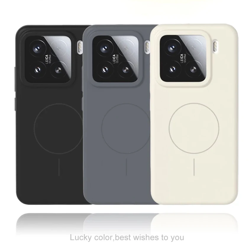 Premium Liquid Silicone Shockproof Magnetic Wireless Charging Case - Flocking Cover