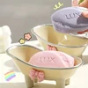 1Pc Cute Plastic Bathroom Soap Dish - Bowknot Design Soap Holder with Creative Drainage - Bathroom Accessories Tray 3