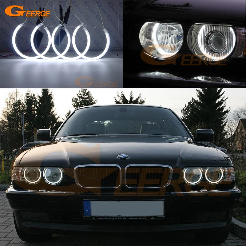 

Для BMW E38 740i 750i 730d 740d 728i 1995-2001 ксеноновый светильник, отличный ультра яркий CCFL ангельские глазки, набор колец, Дневной светильник