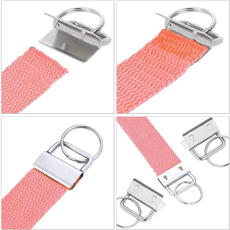 30 Pack 32Mm Metal Color Tail Clip Set 5 Color Metal Ribbon Hanging Clip Keychain Hardware With Key Ring DIY Tools binder clip loose leaf binder clips notebook accessories book binding supplies