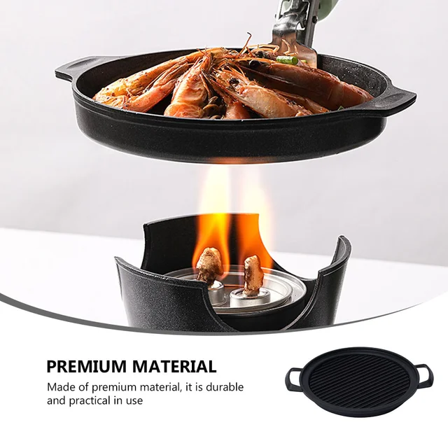 Grill Serpenyő Steak Barbecue Rack Vas Főző Öntött Sült Hús Grillezett Nonstick Tányér Bbq Koreai Mester Tartó - Image 4