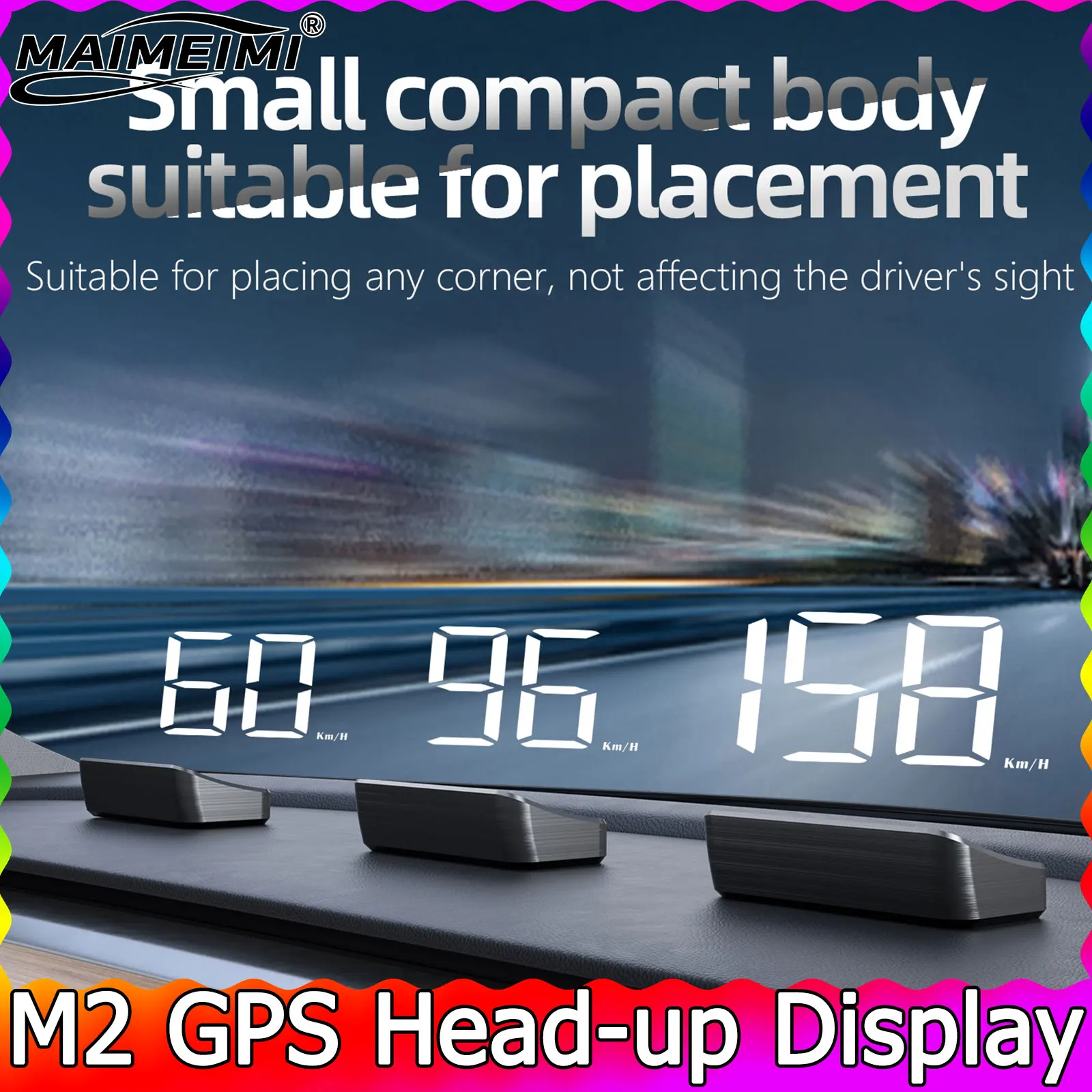 Universal speedometer GPS HUD head up display car USB cable plug & play GPS & Beidou dual satellite system