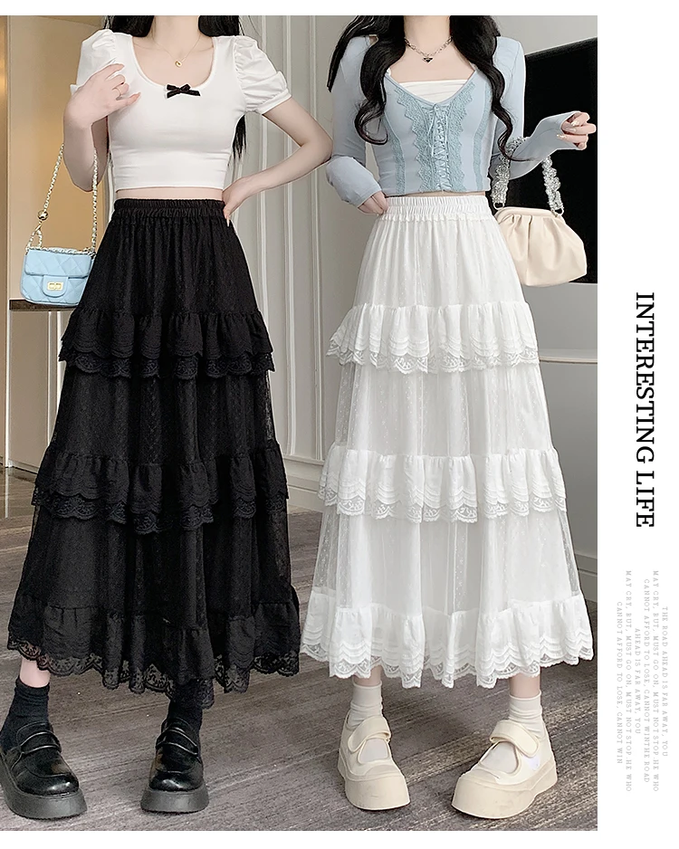 bom 年末断捨離中TULLE LACE SKIRT PCE13665 Tulle Skirt - Over the Top