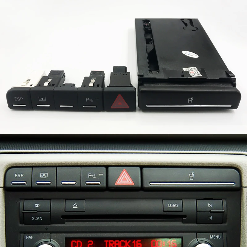 Audi A4 B6 B7 AC Buttons Climate Control Decals Repair