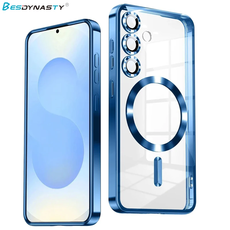 Luxury Soft Silicone Plating Armor Magnetic Phone Case with MagSafe Compatibility