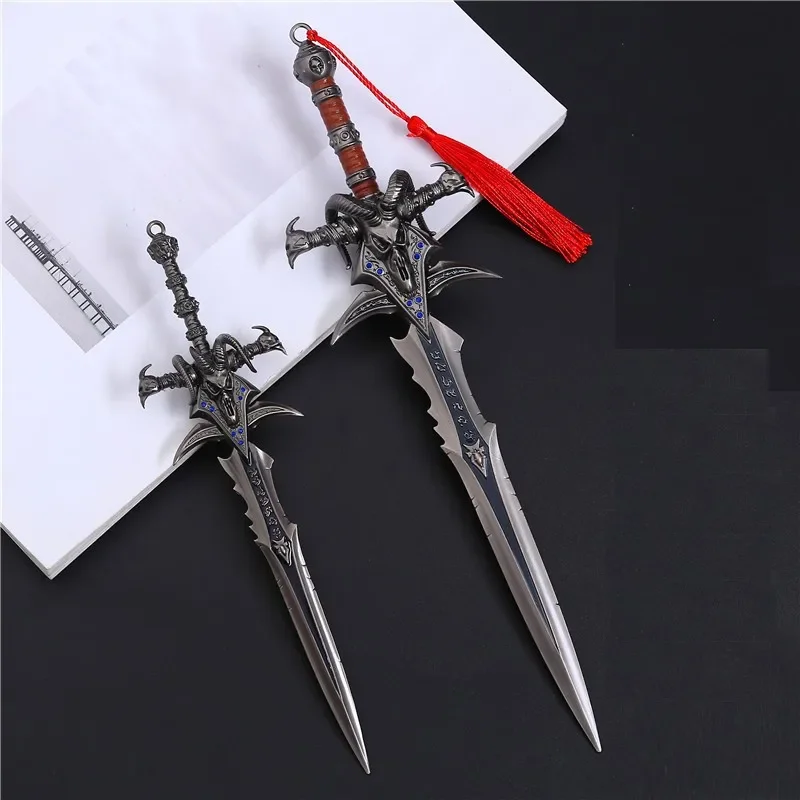 15-30cm World of Warcraft Lich King Frostmourne Alloy Sword Game Keychain Ornaments Collection Desktop Display Gift Toys 4
