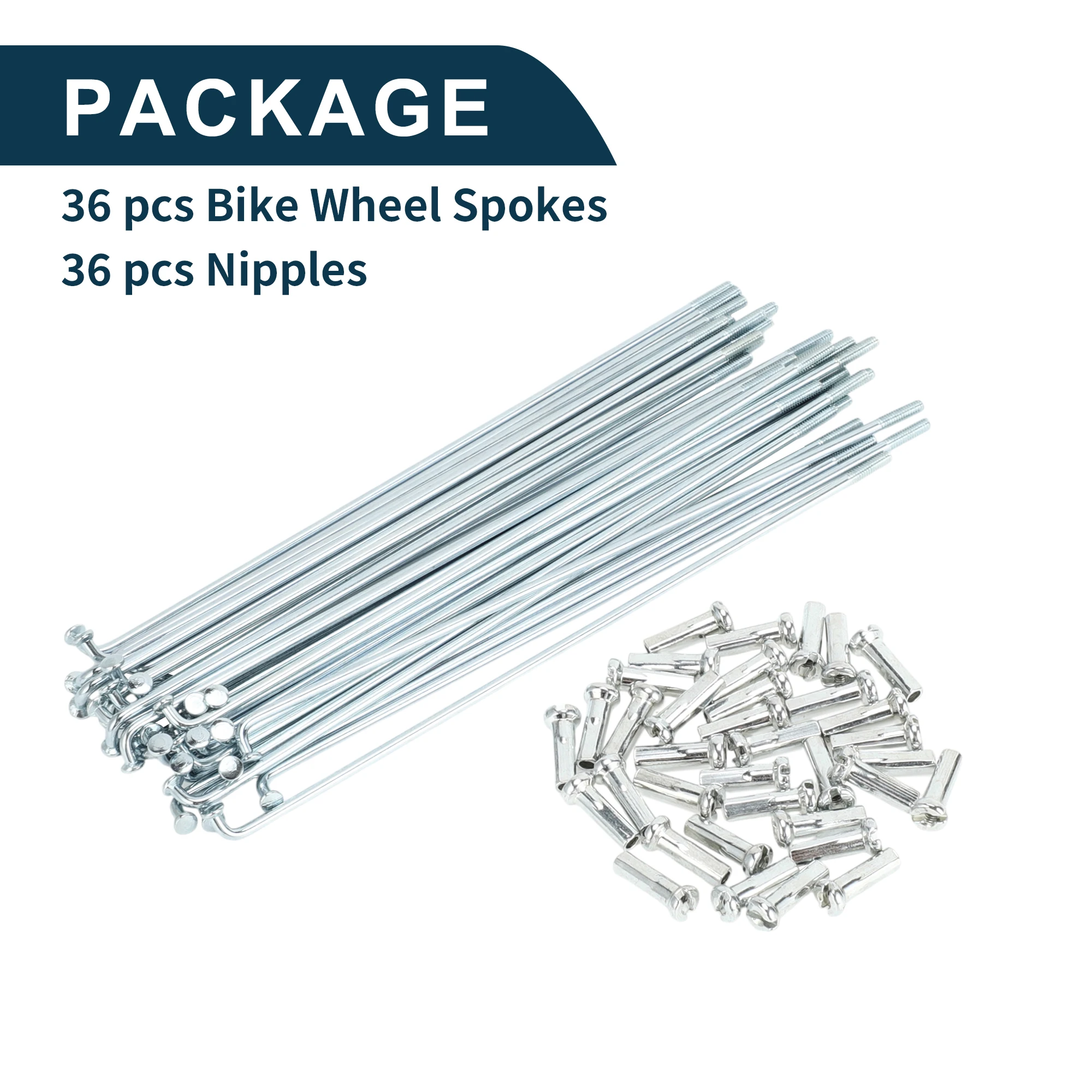 Rayons Vélo Acier 36 Rayons De Vélo 14G En Acier Carbone - Longueur 205 Mm - Pour Réparation Roue Vélo De Montagne Ou Ville Rayons Vélo Acier Carbone