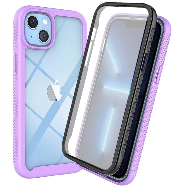 iPhone X Case, iPhone Xs Case with Tempered Glass Screen Protector [2  Pack], Rugged Shockproof Clear Multicolor Series Bumper Cover for Apple  iPhone