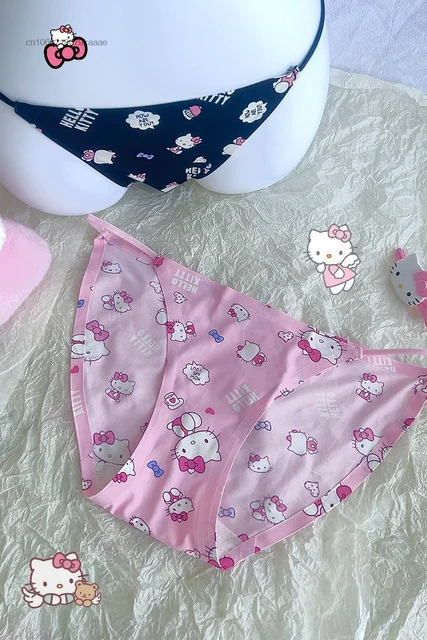 Sanrio Hello Kitty Underwear Women Sweet Sexy Thin Panties