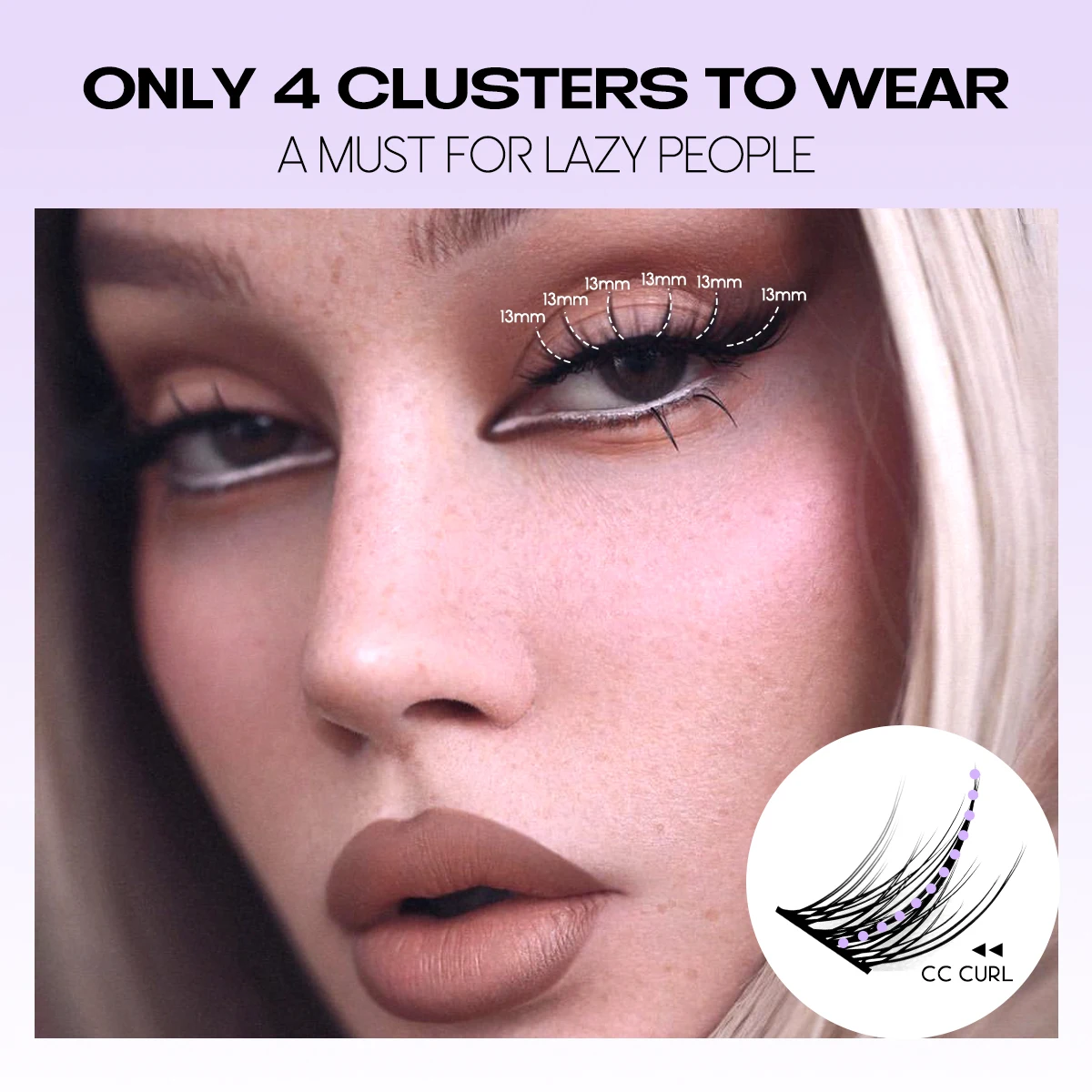 GROINNEYA Lash Clusters Kit False Eyelashes & Tools Lash Bond And Seal And Eyelash Tweezers DIY Extension Kit Makeup