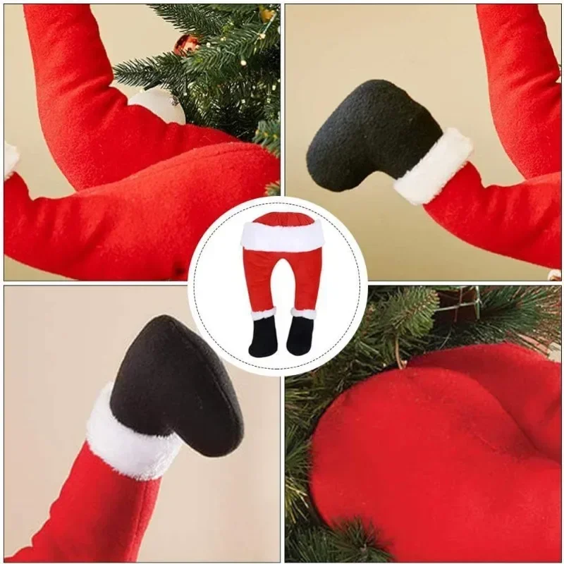 Christmas Plush Elf Leg Ornaments for Tree Door Holiday Decor