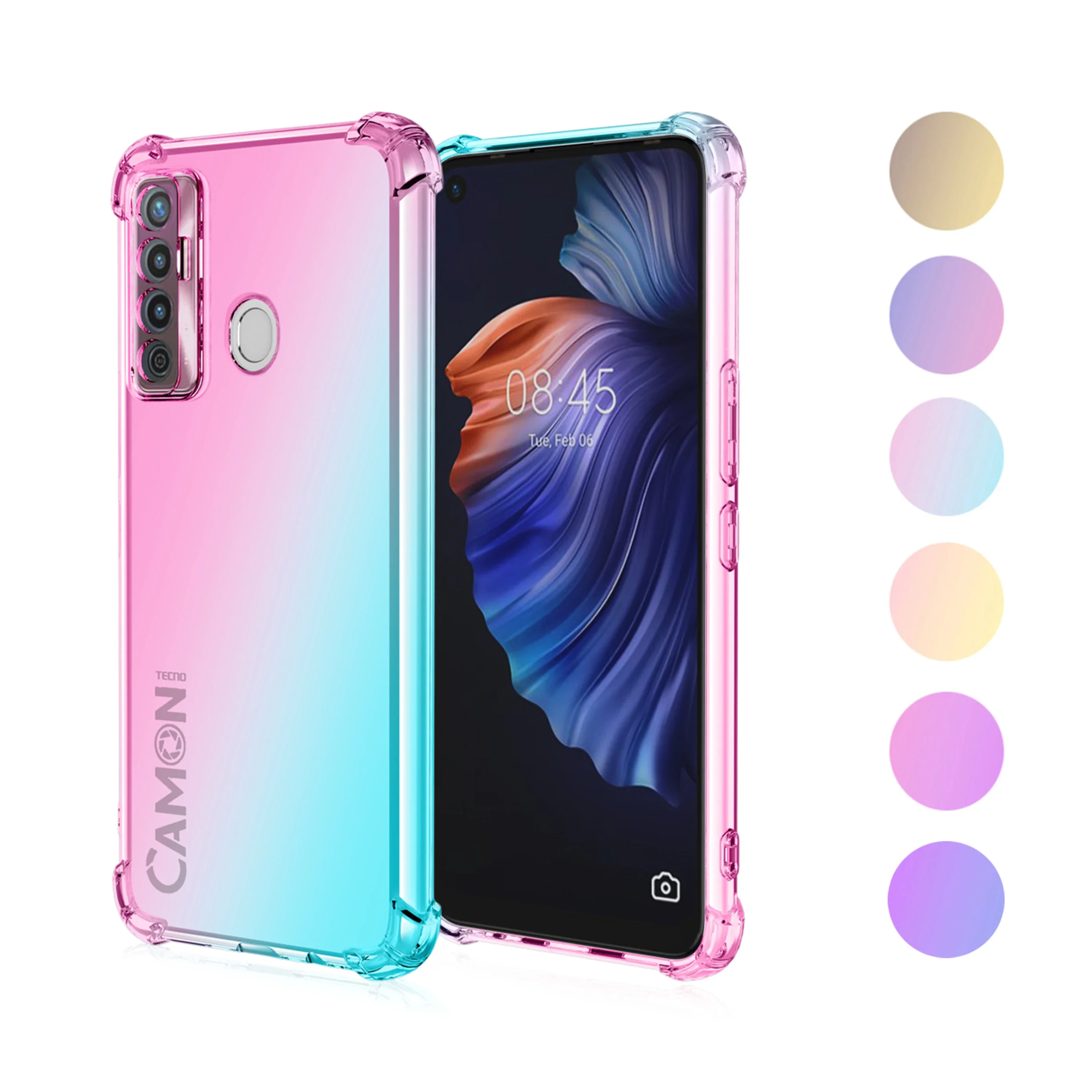 Per Tecno Camon 17 P Camon 17 Pro 16 Pro Camon 15 Air Clear Case Cute Gradient Slim Anti Scratch Flessibile Tpu Antiurto Cover