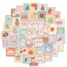 

50pcs cute rabbit ins style small fresh hand account cute stickers computer notebook diary luggage stickers children's toys