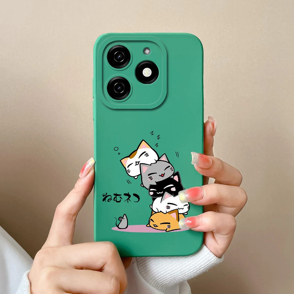 Cute Astronaut Liquid Silicone Durable Simple Back Cover Case