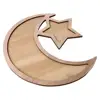 2025 Ramadan Trays - Wooden Eid Mubarak Serving Trays, Moon & Star Dessert Plates, Home Decor, Islamic Gifts For Eid Party J7a7 4