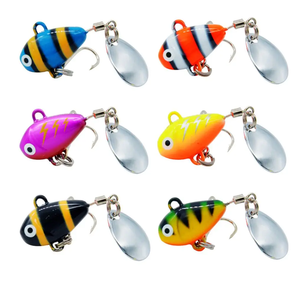

New Arrival Metal Mini VIB With Spoon Fishing Lure10g Fishing Tackle Pin Crankbait Vibration Spinner Sinking Bait Treble Hook