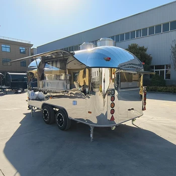 รถครัวเคลื่อนที่ รถพ่วงครัวครบชุด ร้านอาหารเคลื่อนที่ รถบาร์บีคิวเคลื่อนที่ รถคาราวานสำหรับเครื่องจักรแปรรูปอาหาร อุปกรณ์ครัวแบบพกพา 1