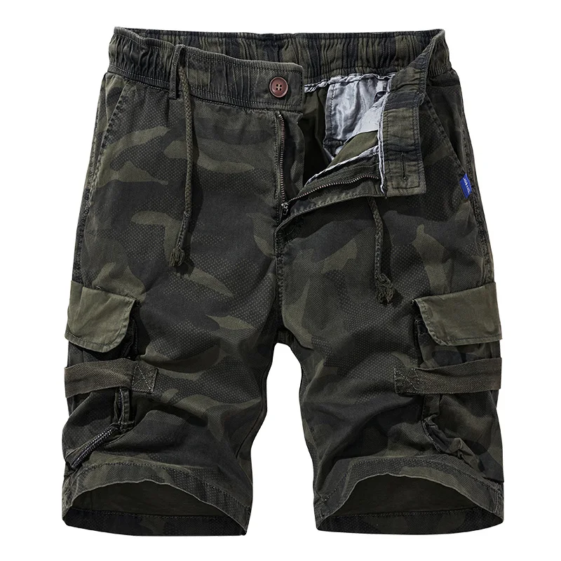 CAAYU Shorts Mens Summer Cotton Y2K Cargo Camouflage Shorts Mens Japan Harajuku Fashion Clothing Casual Jogger Male Short Pants