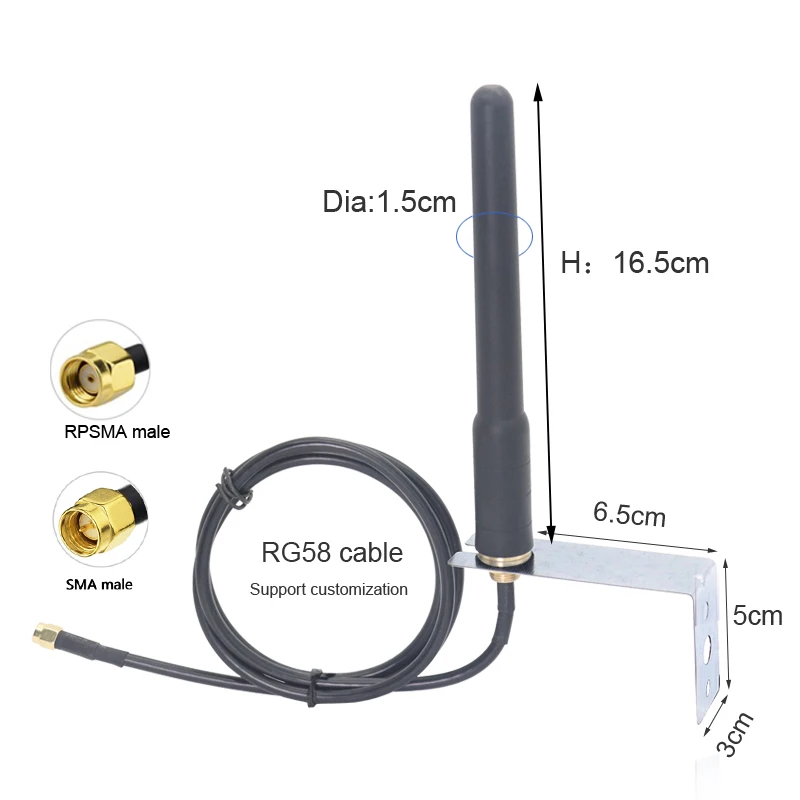 5G 4G LTE 3G GSM 433Mhz WiFi 라우터 신호 부스트용 벽 브래킷 SMA 안테나 Lora Omni WiFi 카드