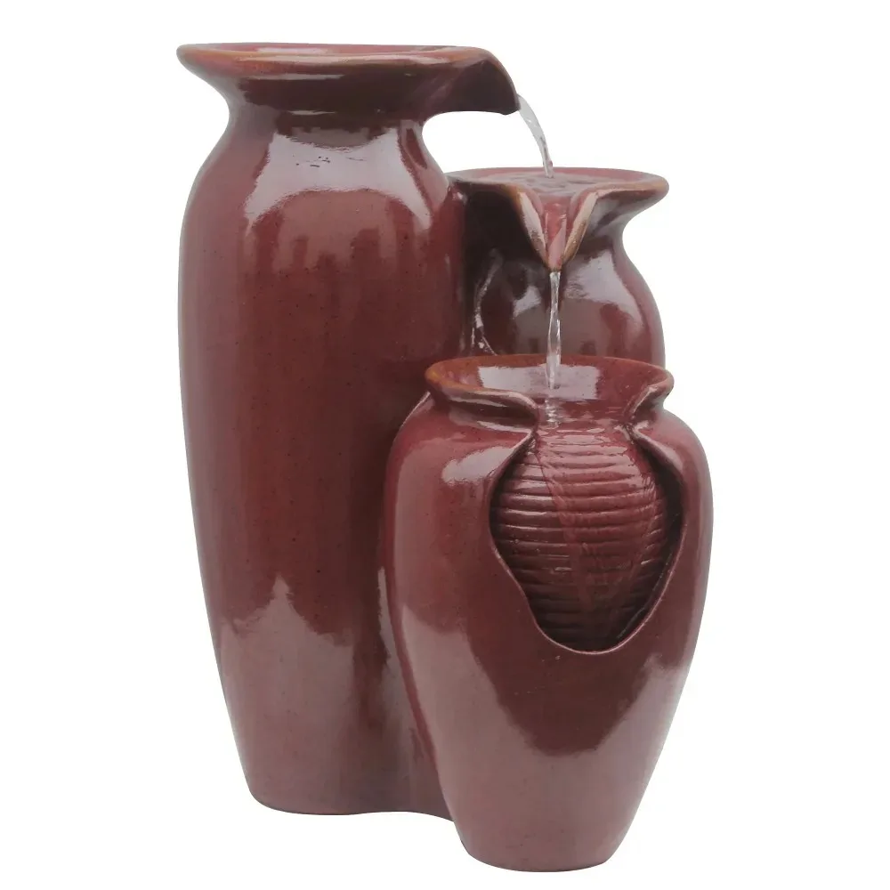 

Teamson Home 3-Jar Outdoor Garden Floor Fountain
